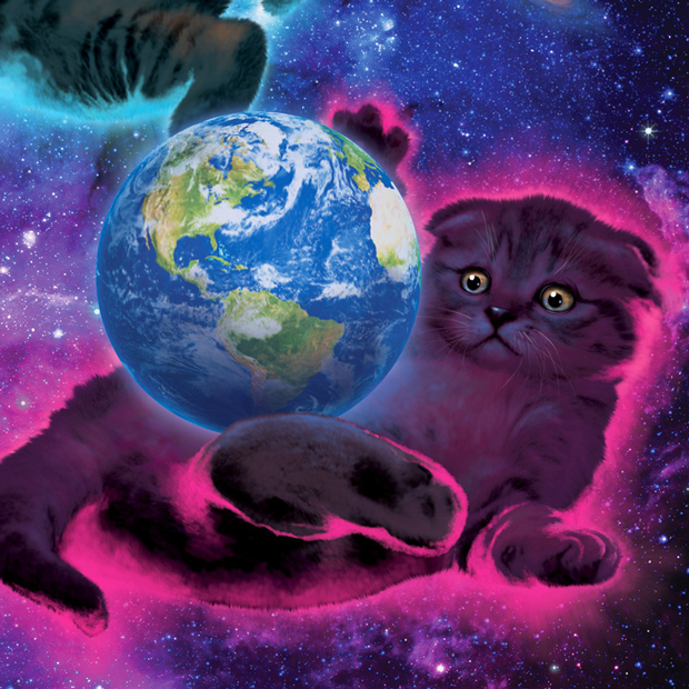  Cosmic Kittens Floating Outer Space by Vincent Hie
